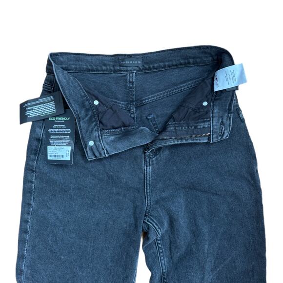 Silver Jeans Highly Desirable Slim Straight Black Denim Jeans NWT 26/28 - Picture 9 of 10